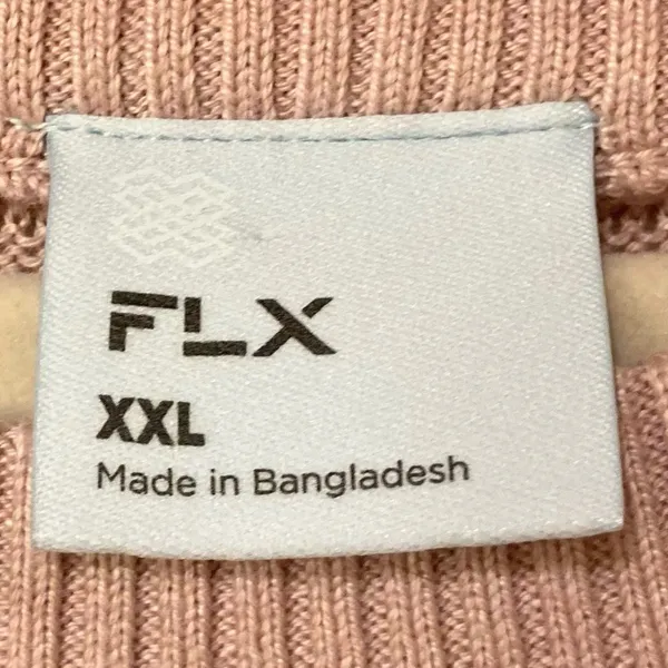 NWT Women's FLX Raglan Ottoman Stitch Pullover Sweater in Ballet Pink Size XXL - Image 5