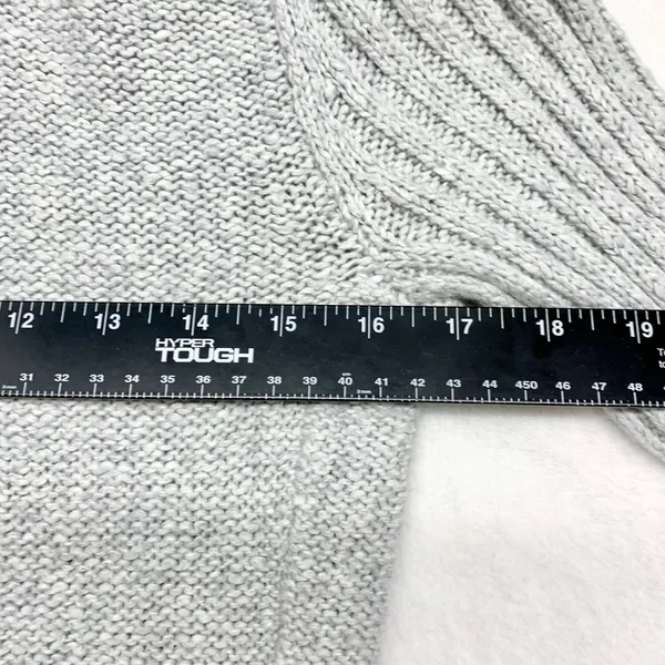 Abercrombie & Fitch Cowl Neck Sweater Dress Womens Size S Grey Knit Cotton Blend - Image 2