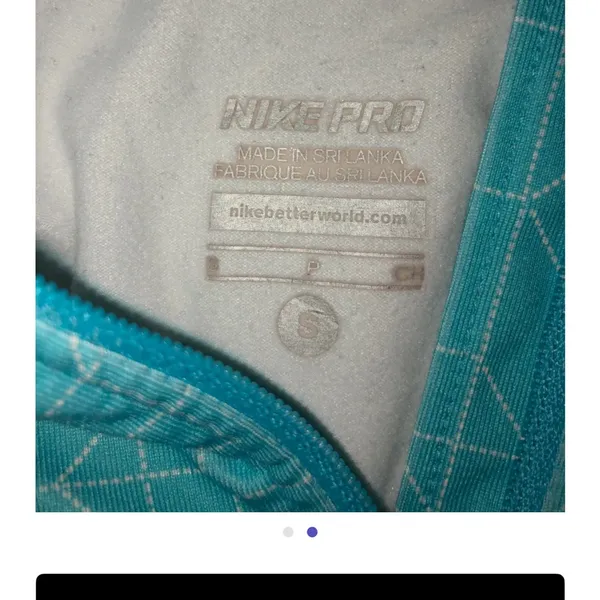 Women's Blue Nike Pro Half Zip Jacket - Image 2