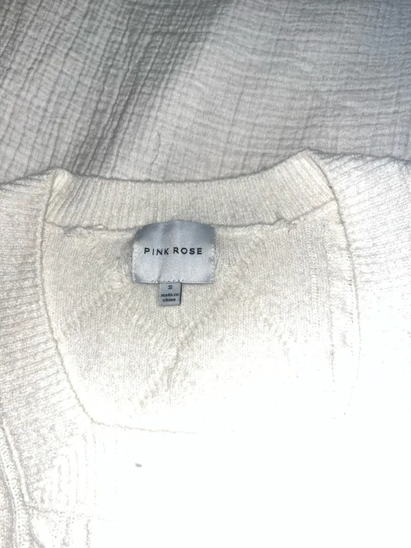 Boutique White square neck sweater - Image 2