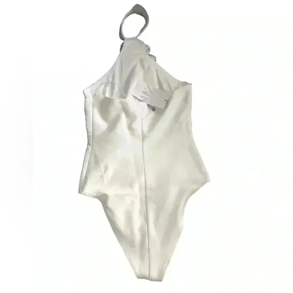 Zara halter neck white‎ top with rhinestones - Image 9