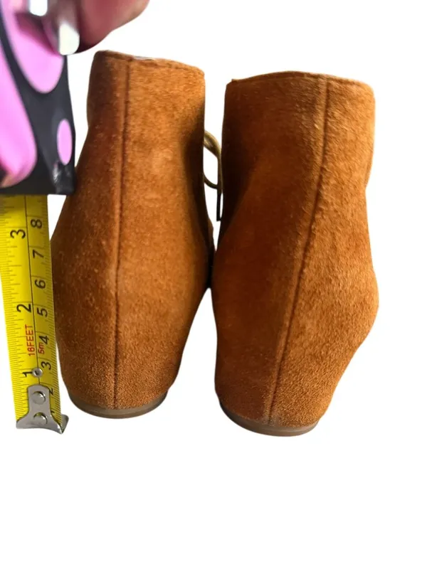 STEVE MADDEN Hazelton Tan Suede Wedge Boots Booties Size 6.5 - Image 6