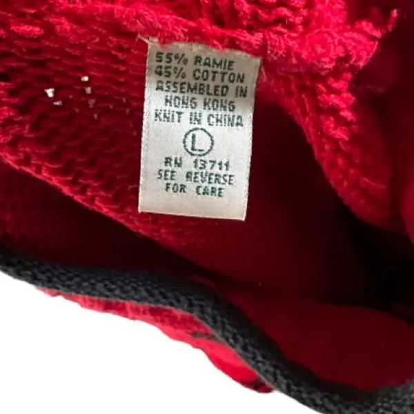 Vintage Marsh Landing Thick Snowflake Red‎ Sweater - Image 6