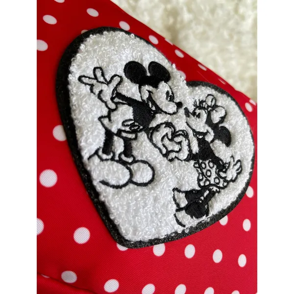 Disney Minnie Mouse Red with White Polka Dot Cosmetic Makeup Bag NEW Heart - Image 12
