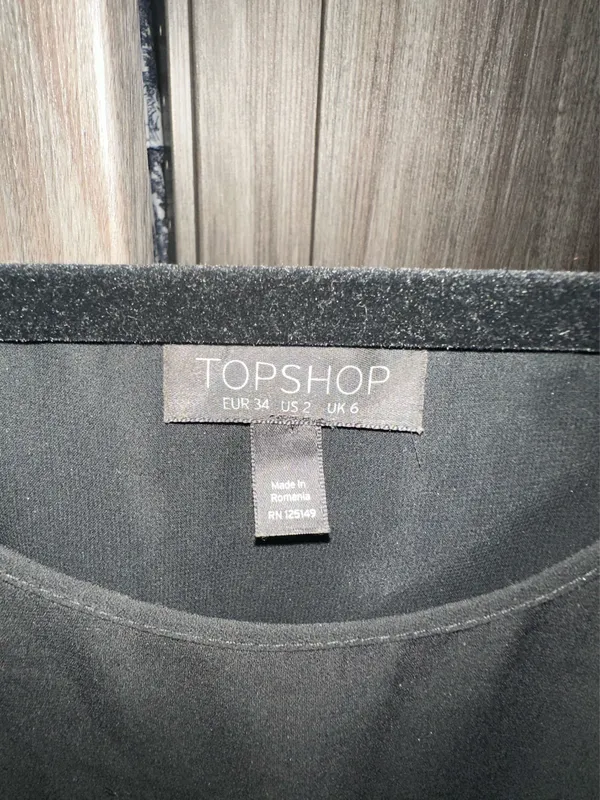 Topshop Black Flowy Layered Top - Image 2