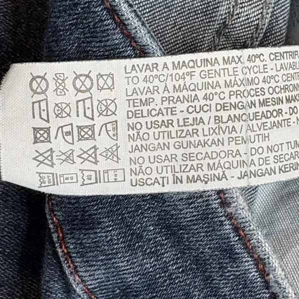Zara Basic Z1975 Denim Women Blue Embroidered Rose Skinny Jeans Boho Size 4‎ - Image 14