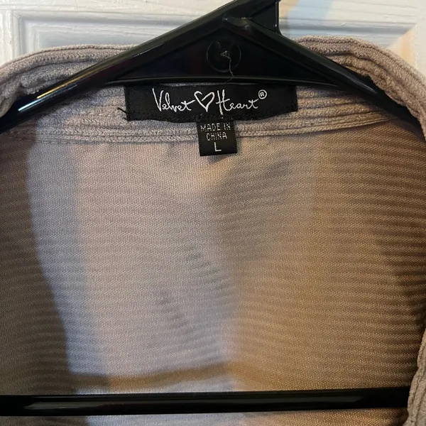 Corduroy Button Up Jacket Gray Size L - Image 5