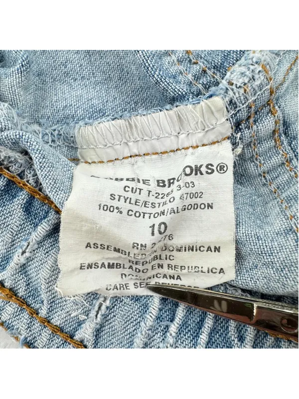 Vintage 80s 90s Denim Jean Shorts Bobbie Brooks Jorts Distressed Grunge Size 10 - Image 5