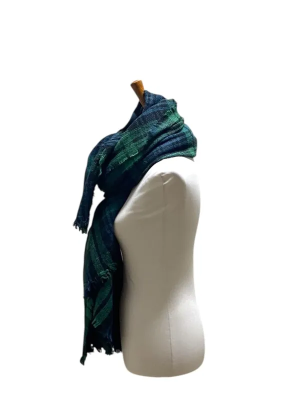 ModCloth Tartan Plaid Blanket Scarf Green One Size Preppy Coastal Academia Fall - Image 9