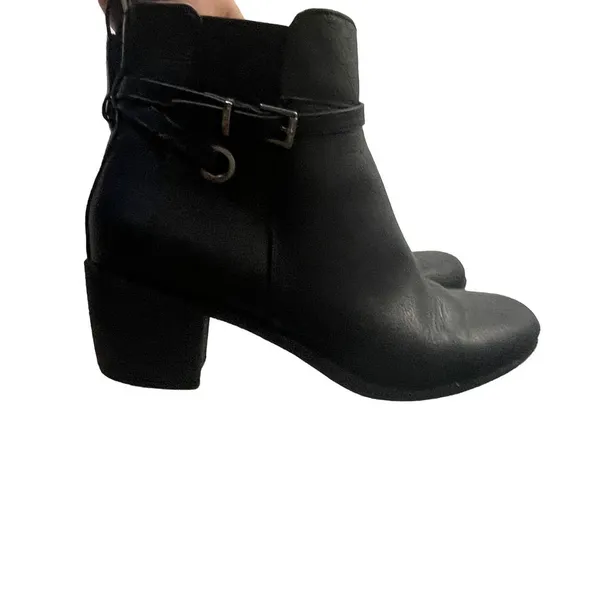 Andiamo Women's Size 9.5‎ Aniles Faux Leather Ankle Moto Black Booties Boots - Image 9