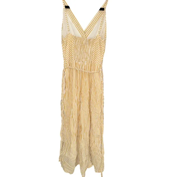 Altar’d altard state yellow and white striped button-down midi dress sundress L - Image 2