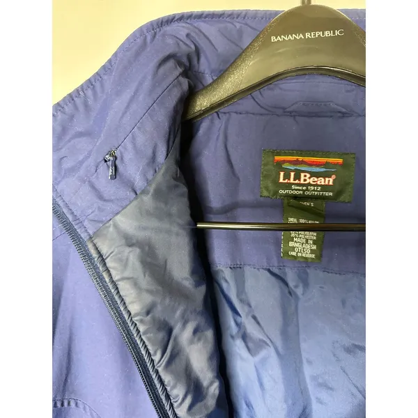 Vintage L.L. Bean 80's jacket fully thinsulate lined hidden hood in navy size XL - Image 10