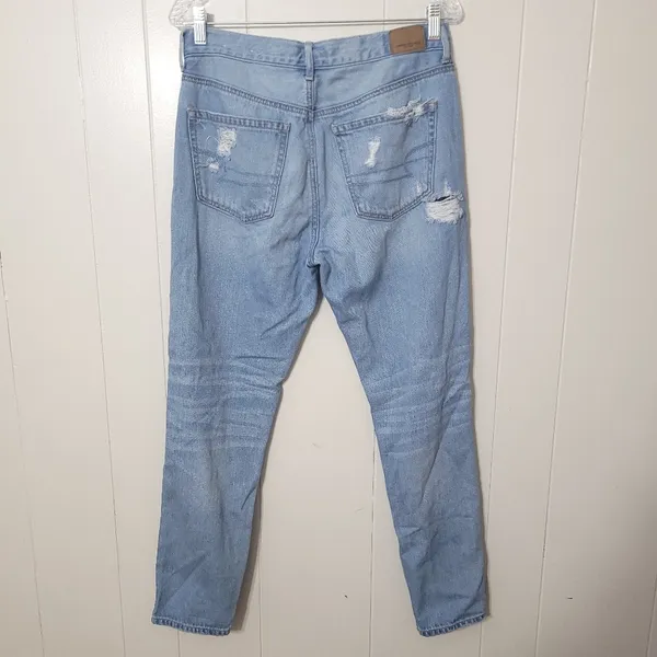 American eagle jeans high rise girlfriend blue size 6 - Image 6