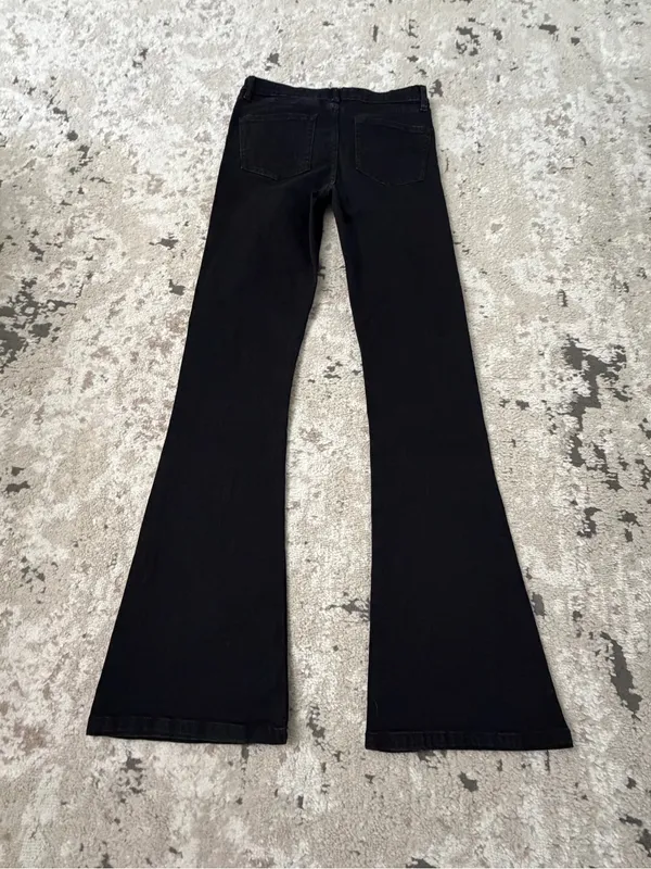 ASOS Design Tall Power Stretch Sculpt Flare Jeans in Black Size 30 Length 34 - Image 5