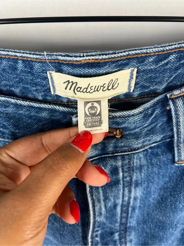 Madewell Low-Slung Curvy Straight Jeans 100% Cotton Denim Size 31‎ - Image 4