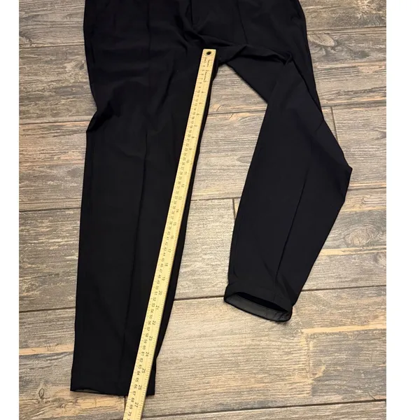 Lululemon‎ Black High Rise Tapered Trouser Dress Pants Front Seam Size 6 Pockets - Image 8