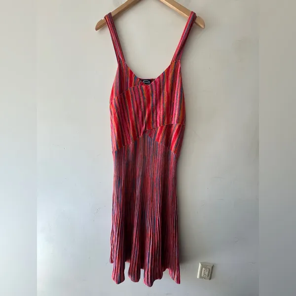 Scoop Vibrant Colorful Y2K Vibes Midi Knit‎ Dress - Image 2