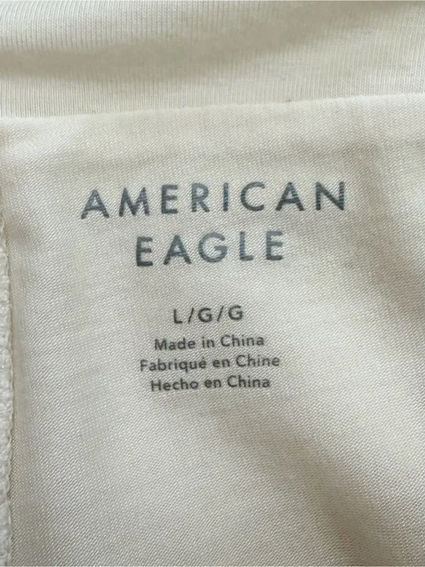 American Eagle Outfitters Cream Front Side-Slit Skort, Sz Large - Image 8