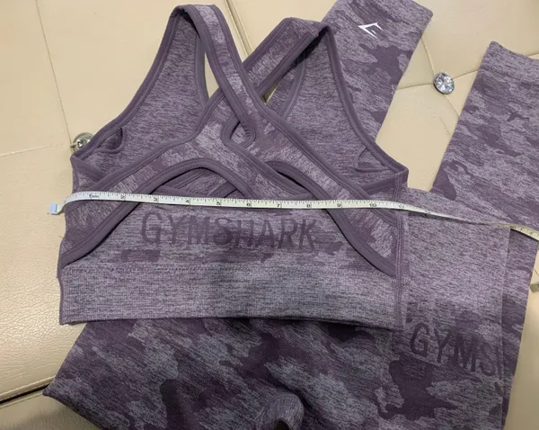 Gymshark Camo Seamless Purple Leggings And Sports Bra - Image 6