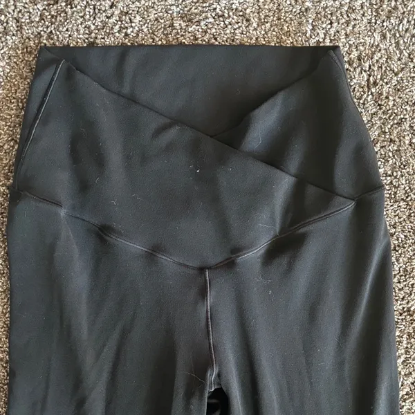 Aerie Black Flare Legging with crossover waist - Image 3