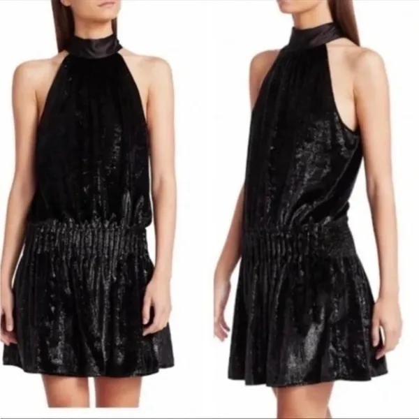 ellin velvet dress black Medium - Image 3