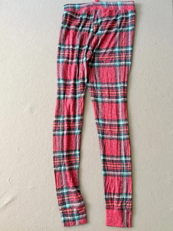 Y2K Victoria's Secret PINK plaid pajama petite small gold dog embroidered logo - Image 5