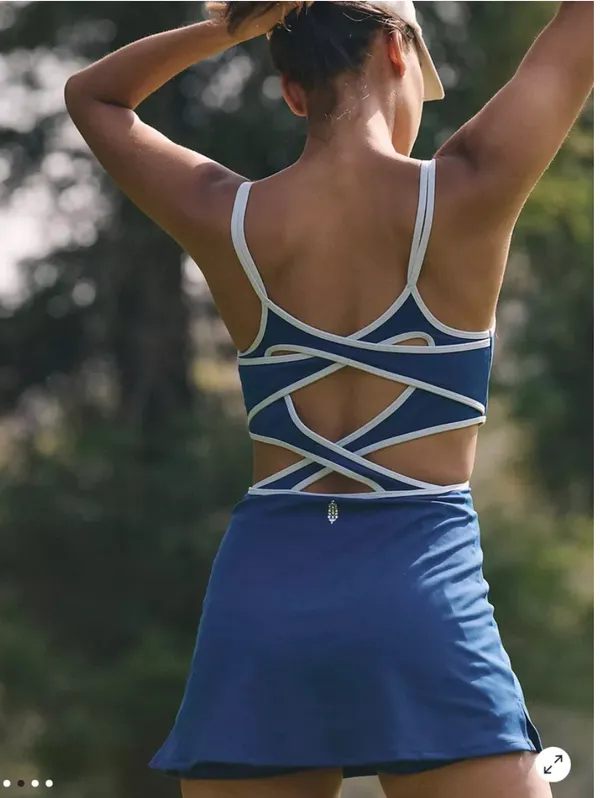 Free people movement racerback dress RED & WHITE - Image 3