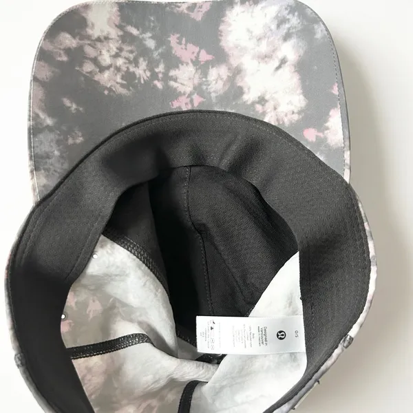 Lululemon Fast and Free Run Hat Tie Dye Grey Pink Adjustable Running Cap OS - Image 6