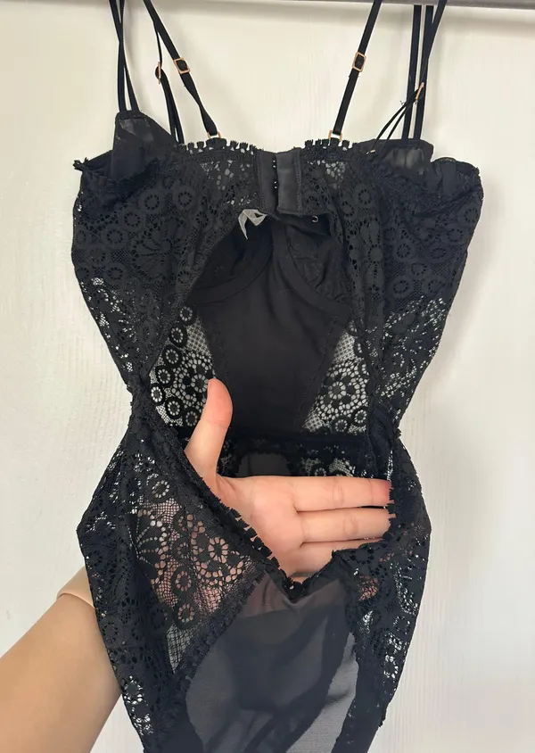 Aerie Black Lace Bodysuit - Image 3