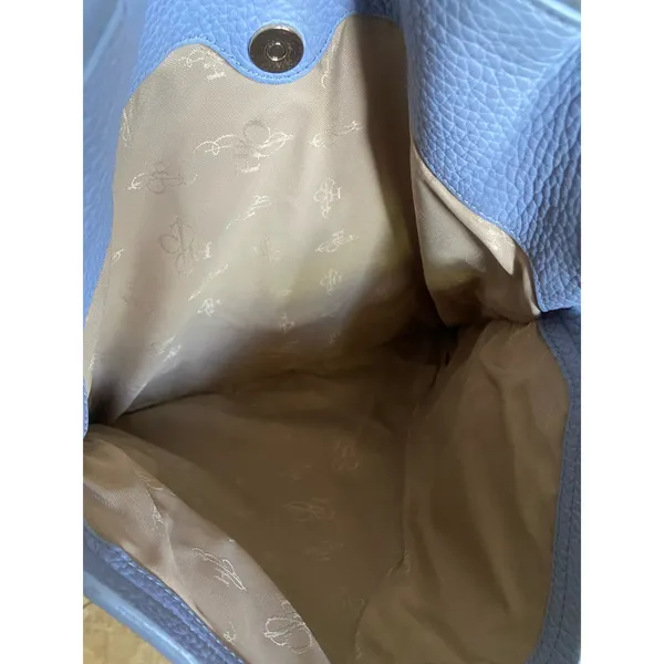 Cole Haan Village II Marcy Market Tote Bag Purse Pebbled Leather‎ Light Blue - Image 16