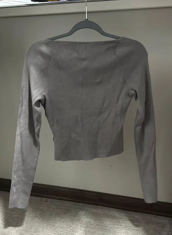 H&M Light Gray Long Sleve - Image 3