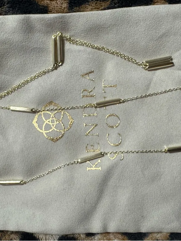 Kendra Scott gold-tone adjustable lariat necklace - Image 2