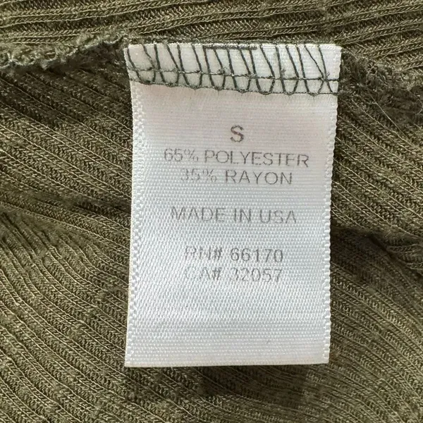 Free People Green Ribbed Racerback Tank Top Women’s Small - Image 2
