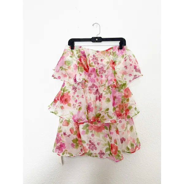 NWT Abercrombie and Fitch Organza Tiered Strapless Mini Dress Size Medium - Image 4