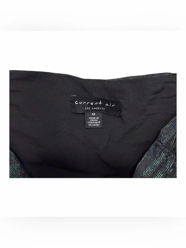 ANTHROPOLOGIE CURRENT AIR Women’s Black Opal Iridescent Pleated Skirt Size M - Image 3