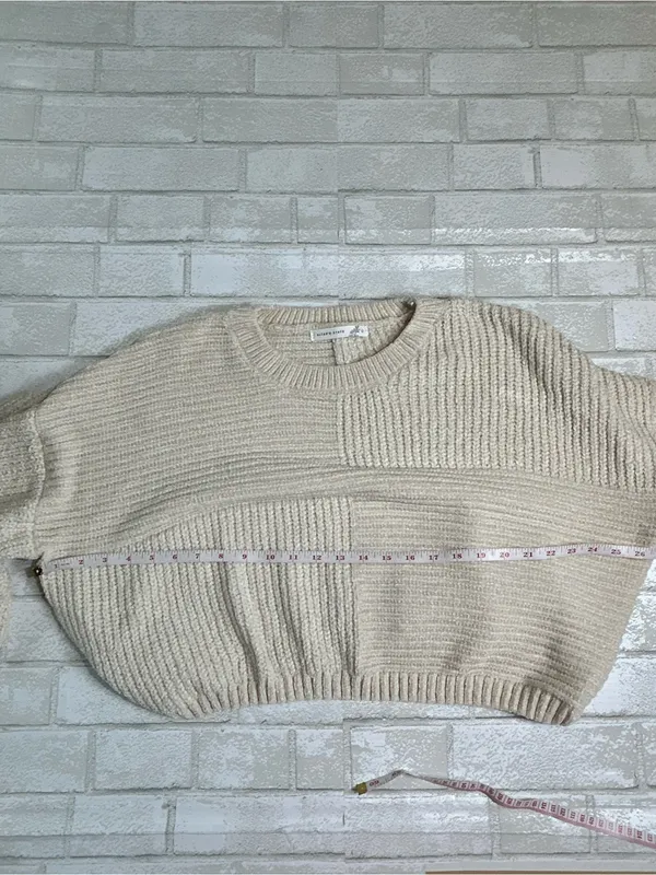 Altar’d State Cozy Cream Textured Knit Women's Sweater size Large - Image 6