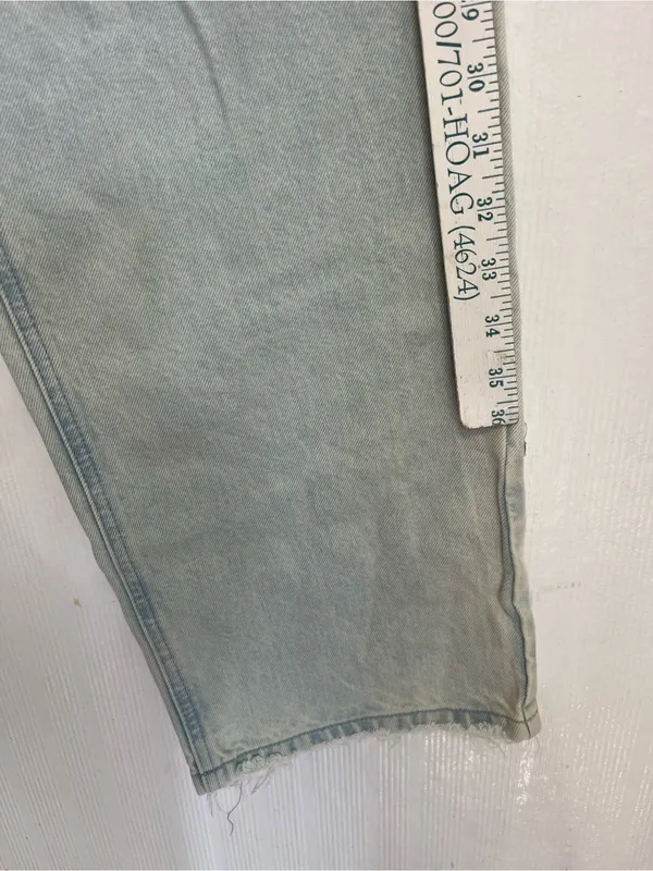 Good American Pale Blue Ripped Boyfriend Jeans - Image 9