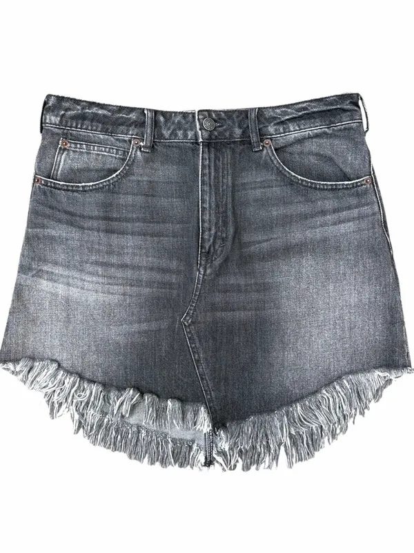 Like New Free People We The Free Bailey Black Denim Skirt Size 30 - Image 4