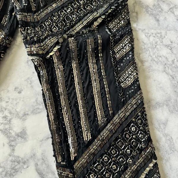Calypso St. Barth Sequin Embellished Silk Jogger Pants - Image 12