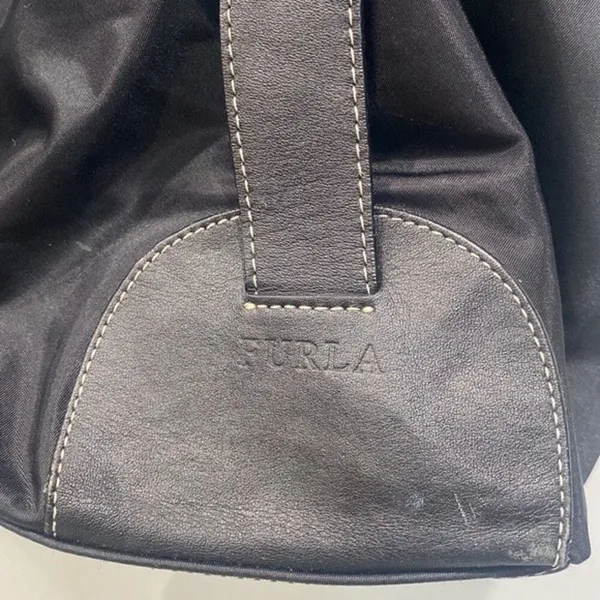 Furla Women's Black Shoulder Nylon Tote Purse Large Bag - Image 3