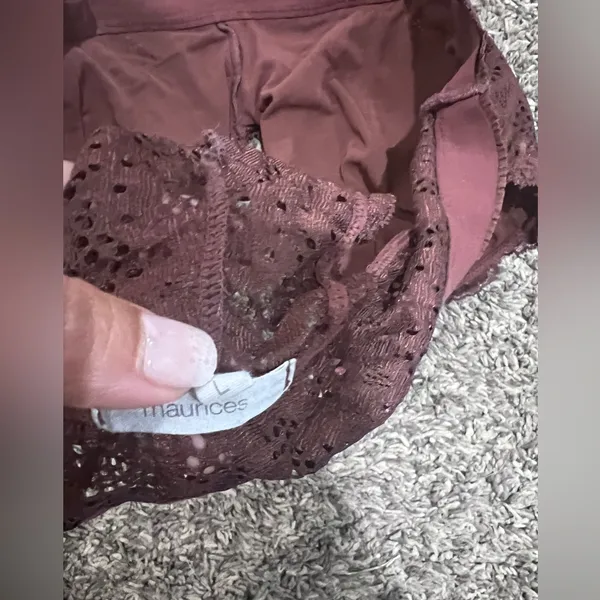 Maurices Lace Bralette in Dark Brown - Image 3