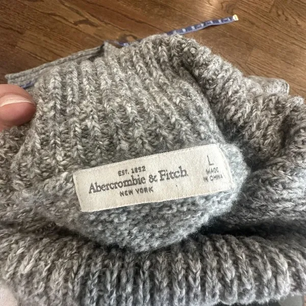 Abercrombie & Fitch Y2K Turtleneck Sweater Marled Large M0467 - Image 8