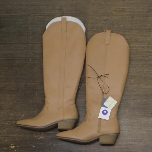Universal Thread Womens Sommer Western Boots 87929895 Light Brown 6M - Image 2