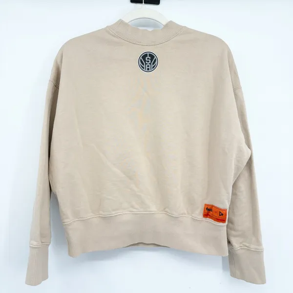 QORE Womens Western Tan San Antonio Spurs Streetwear Mock Neck Sweatshirt‎ S/M - Image 8