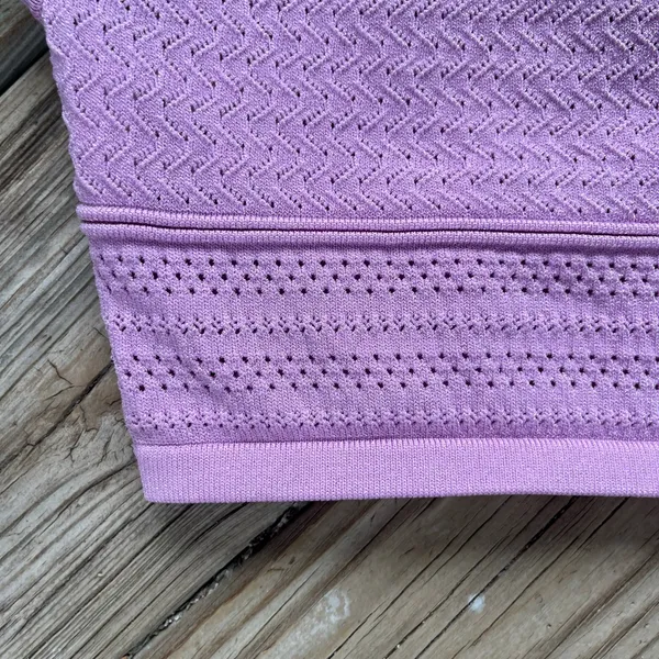 Aritzia Babaton Women's Pink Pointelle Sleeveless Crop Top Size S - Image 5