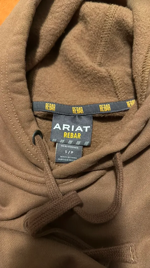 Men’s brown ariat work hoodie - Image 4