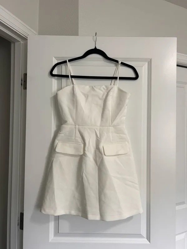 Showpo New Katia Mini Dress Strappy Corset A Line Dress In White Size XS MSRP $119 - Image 7