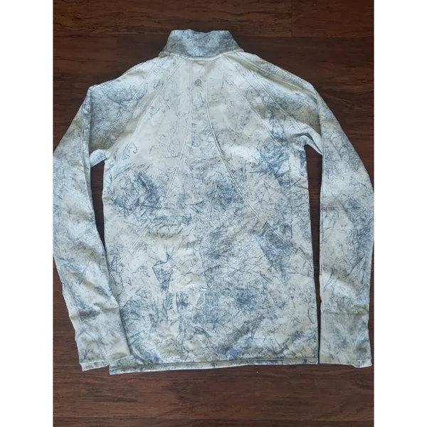 Lululemon Light Blue Marble Ebb To Train Full Zip Jacket Size 6 - Image 6