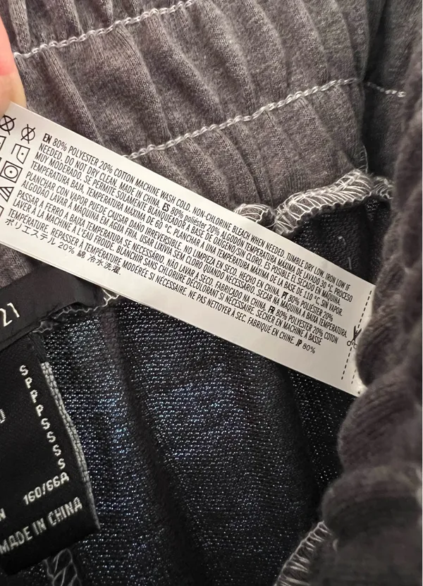 Forever 21 Wide Leg Elastic Waist Grey Pants - Image 6