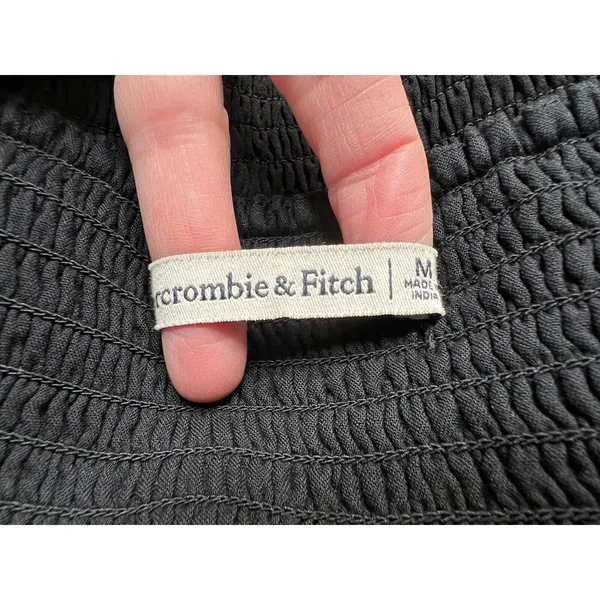 Abercrombie & Fitch Black Crop Top Cut Out Witchy Goth‎ Y2K Sexy Minimalist - Image 7